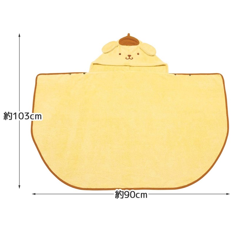 Skater BPO1-A Sanrio Water Absorption Quick Drying Hooded Bath Poncho
