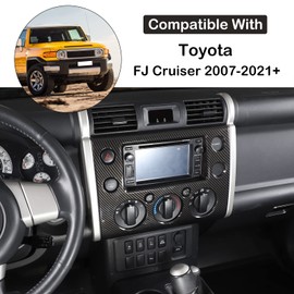 Aunginsy Center Console Navigation Panel Trim Cover Fit Toyot@ FJ Cruiser 2007-2021 Dashboard Center Console Multimedia Navigation GPS Panel Trim Cover Frame Decor Molding Sticker Inter Accessories
