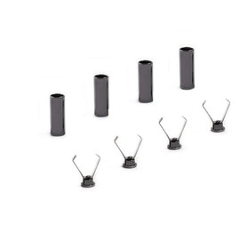 DECKER DIY Metal Aglets Shoelace Cylindrical Tips head Tip Protector -Set of Four Tips Easy to Install (Gunmetal)