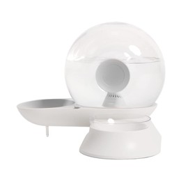 LAVAMOND Pet Water Dispenser Waterer Feeder 0.75 Gallon BPA-Free Gravity Waterer Without Electricity Safe for Pet Cat and Dog 2.8L(Grey)