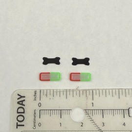 Non-operating Lightbars 2 Pack 1/64 Mini Whelen Edge Green Red Lightbar Chicago Fire Engine Truck Ladder