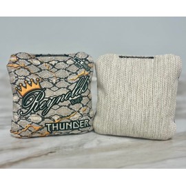 Thunder - Snakeskin Launch Edition - Reynolds Cornhole Bags - ACL Approved - AS SEEN ON ESPN - Professional Cornhole Bags (Eggshell White)