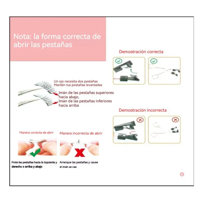 Pestañas Postizas Magnéticas Kit Con Aplicador Clip Pestañ