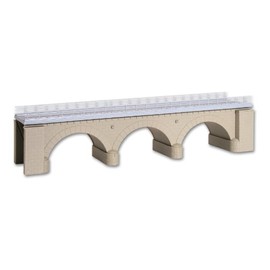 H0 Single track straight stone arch bridge