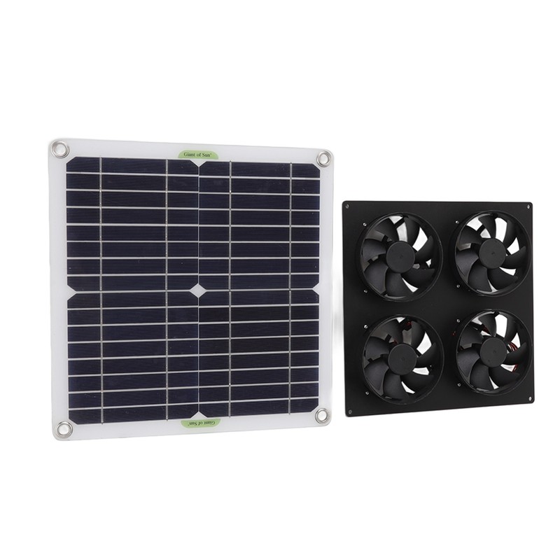 Solar Panel Fan Kit Monocrystalline Silicon Solar Panel Weatherproof 4