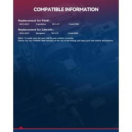 KAX 515158 Front Wheel Bearing hub Assembly Compatible with Ford Expedition 2015-2017, Lincoln Navigator 2015-2017,1pc Wheel Bearing 6 Lugs W/ABS