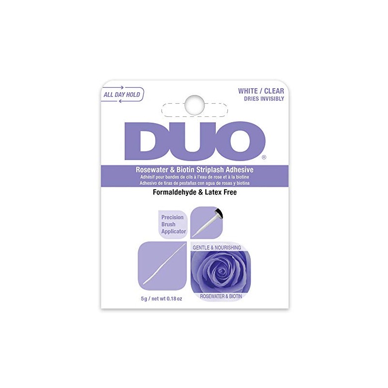 Ardell Duo Quick-Set Striplash Glue in White/Transparent - Biotin &