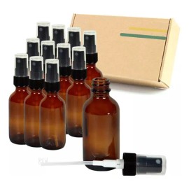Frasco Atomizador Vidrio Ambar 30 Ml Cristal X 15 Piezas
