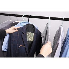 Hanger Diversion Safe, Hidden Pocket Safe, Fits Under Hanging Clothes with Pocket to Hide Valuables for Home or Travel (grey, A)