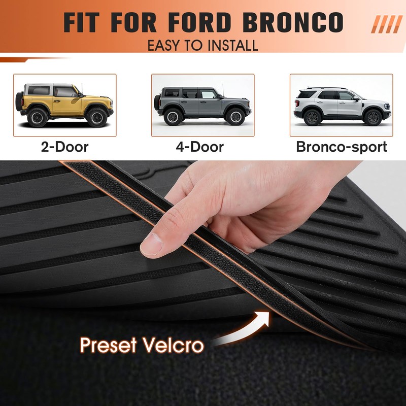 GEARCESS Rear Seat Back Cover Fit for Ford Bronco 4
