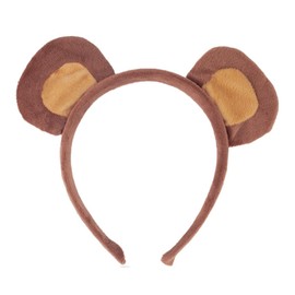 ZOONAI Bear Ears Headband, Cute Bear Hairband Animal Ears Headwear Halloween Christmas Party Cosplay Hair Accessories (Coffee)