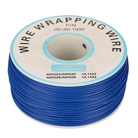 Wire-Wrapping Single Copper Wire Aviation Flying Line 30AWG Cable 0.25 mm Core Diameter (Blue)
