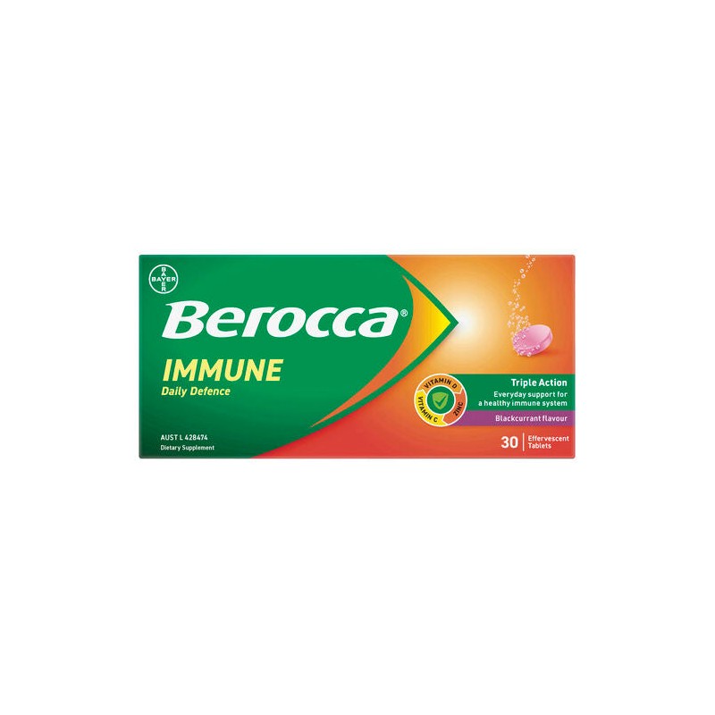 Berocca Immune Daily Defence Vitamin C, D and Zinc, Blackcurrant