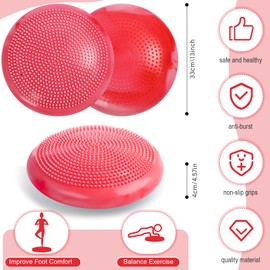 Libima 4 Pcs Wiggle Seat for Sensory Kids Inflated Wobble Cushion Sensory Seat Cloud Design Flexible Seating for Classroom Elementary Balance Disc with Pump for Kids Adult Pet Training(Vibrant Color)