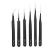 Pinzas Precisión Kit, 6 Piezas Pinzas ESD Conjunto, Tweezers de