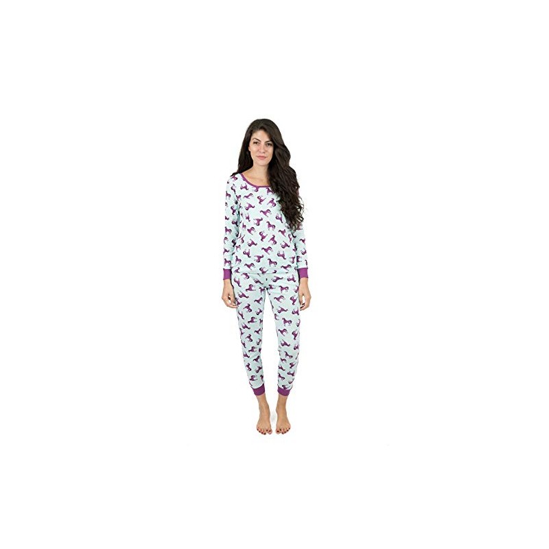Leveret Womens Pajamas Unicorn 2 Piece Pajama Set 100% Cotton