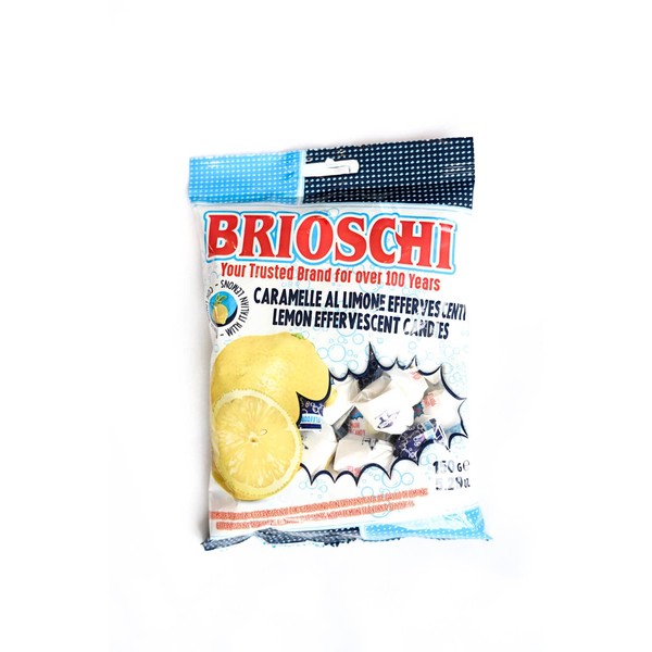 Brioschi Lemon Flavored Effervescent Fizzy Digestive Italian Candies (5.29 oz)