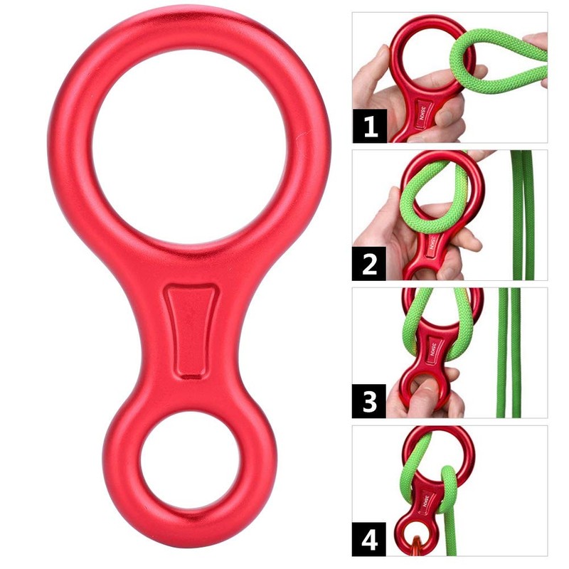 Escalada Rappel Safety 35KN Montaismo Escalada Figura 8 Cuerda Descensor