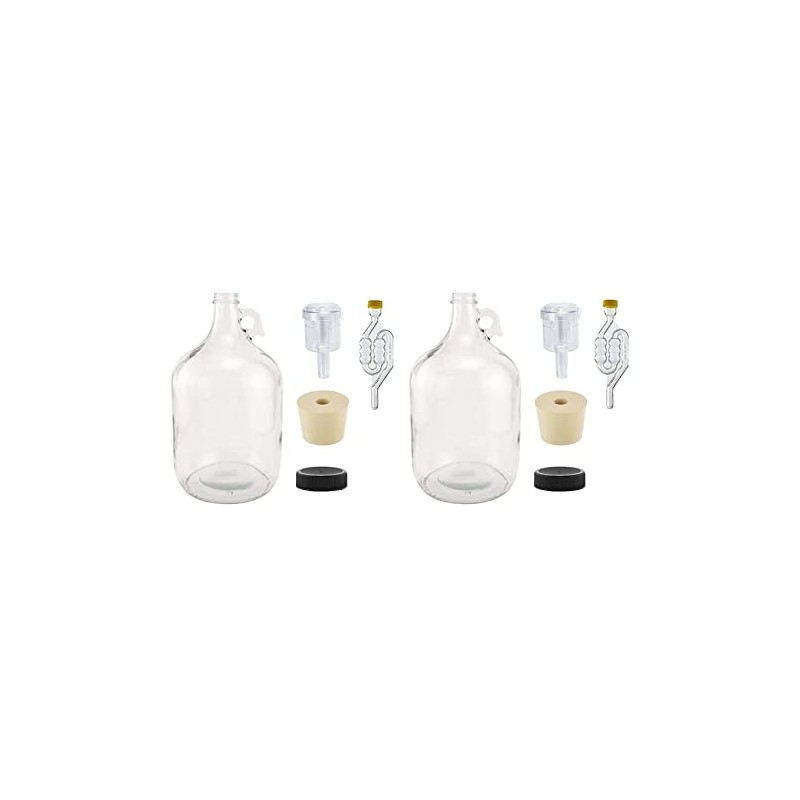North Mountain Supply 1 Gallon Glass Fermenting Jug with Handle,