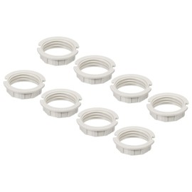 sourcing map G9 Light Socket Rings Lamp M20 Shade Holder Adapter Ring Replacement for Light Fixtures, White, Pack of 8