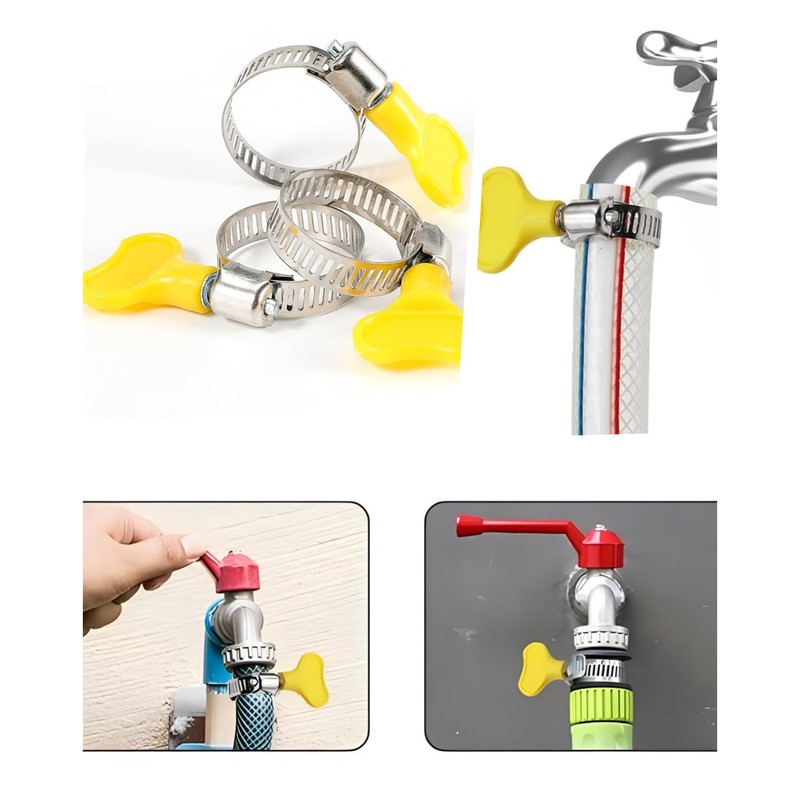 8 Sizes Adjustable Hose Clips Stainless Steel Hose Clamps Clip