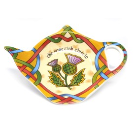Royal Tara Scottish Style Bone China Teabag Holder with Scottish Thistle Width 15cm