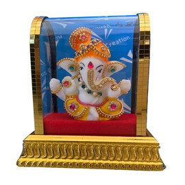 Estatua de Ganesha en cristal, ídolos grandes de Pheta Ganesha para decoración del hogar y la oficina y del coche