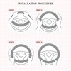 Binsheo Cute Steering Wheel Cover for Women Men Leather Universal