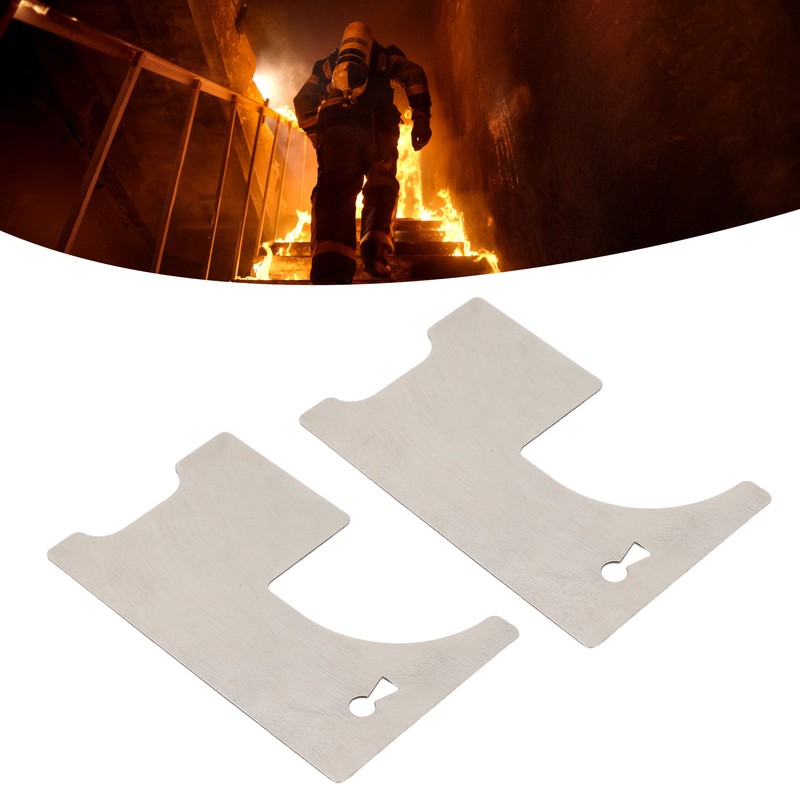 2 PCS Firefighter Door Opener Tool 0.7mm Thick Multifunctional Stainless