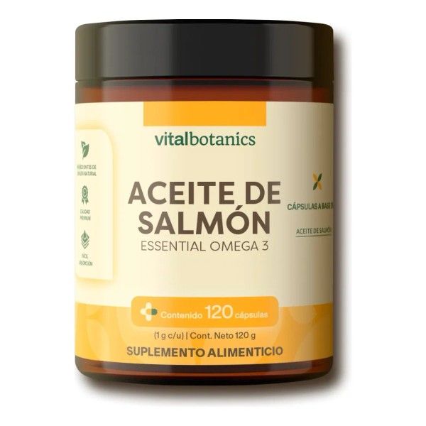 Omega 3 Puro De Salmon + Vit E Con 120