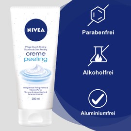 Nivea Cream Peeling Shower Gel with Peeling-Effekt, 2's Pack (2 x 200 ML