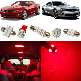 FYRE FLYS 6x Red LED lights interior package kit for 2010-2015 Chevy Camaro CC4R