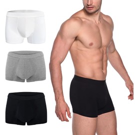 AIRCUTE Washable Absorbency Urinary Incontinence Underwear for Men, Bladder Leakage Protection Boxer Briefs, 3 Pack (4X-Large, 1B-1G-1W)