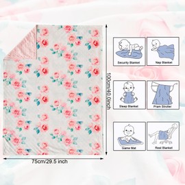 JHCHMX Floral 75x100cm Baby Blanket Ultra Soft Breathable and Warm Swaddle Blanket Portable Sleeping Blanket for Newborns,Unisex, Toddlers, Boys,Girls