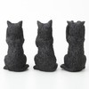 Veronese Design 4 Inch Black Kittens Hear Speak See No