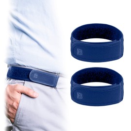 BeltBro Titan Blue 2-Small No Buckle Elastic Belt For Men — Fits 1.5 Inch Belt Loops, Comfortable and Easy To Use