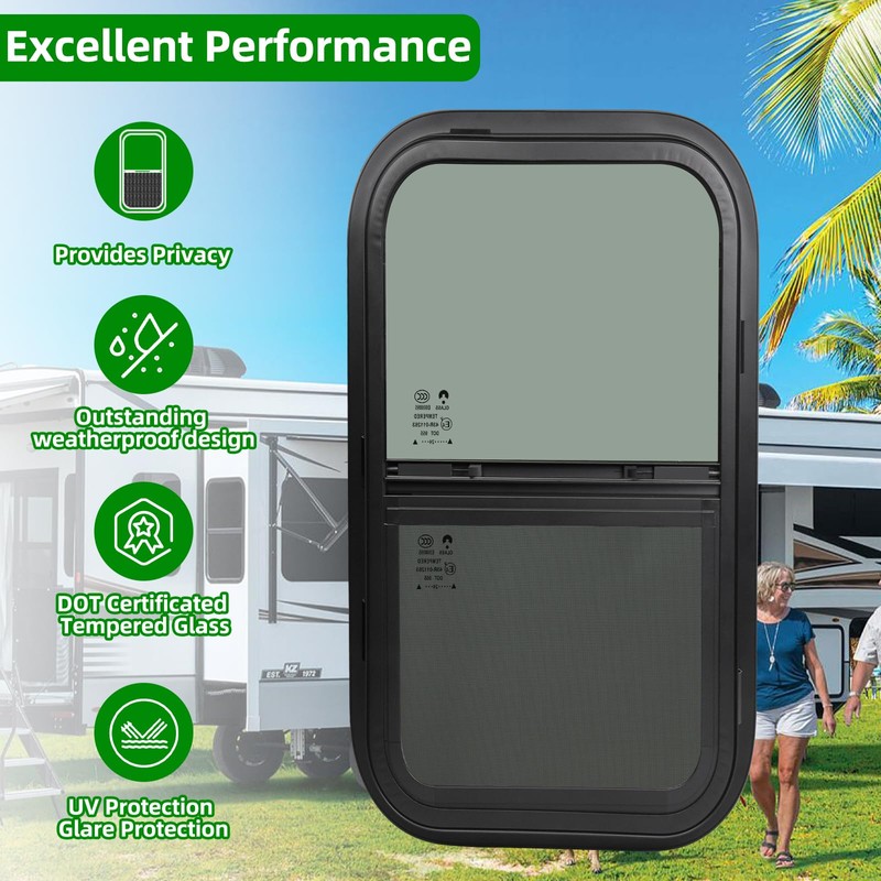 RV Camper Windows,RV Windows for Cargo Trailer Utility Travel Trailer