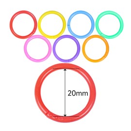 RTRTGS Pack of 70 Binder Rings Plastic Loose Leaf Book Rings Note Rings Book Rings Keychain for Photo Album Scrapbook Album Craft Paper Cards