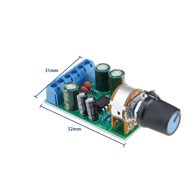 eMagTech 2Pcs DC1.8-12V TDA2822M Dual Channel Mini Amplifier Board Stereo