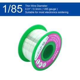 Ultra Fine Solder Wire 0.3mm Lead Free Electronics Solder Wire, Rosin Flux Core Alloy Electrical Soldering Wire, Sn99 Ag0.3 Cu0.7 RoHS for Micro Electronic Soldering 0.01inch