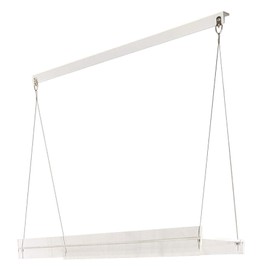 SUPREMETECH Hanging Acrylic Shelves for Windows (28" Wide, 1 Shelf - 26" Tall)