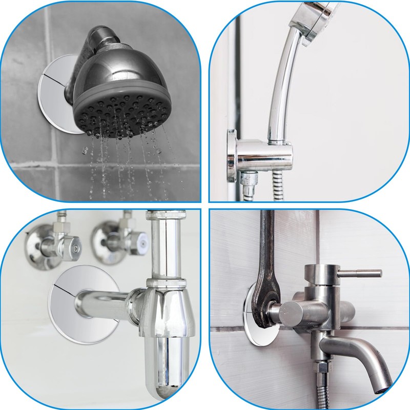 3 Pcs Escutcheon Plate Plumbing Cover Plates Wall Split Flange