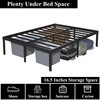 Upcanso 18 Inch Queen Bed Frame No Box Spring Required,