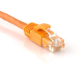 Networx® RJ45 Cat 6 Ethernet Patch Cable 7 Foot Orange Booted UTP for PC, TV, Tablet, Gaming, Routers, and Printers, High Speed 10Gbps, Gold Plated, Indoor/Outdoor Use