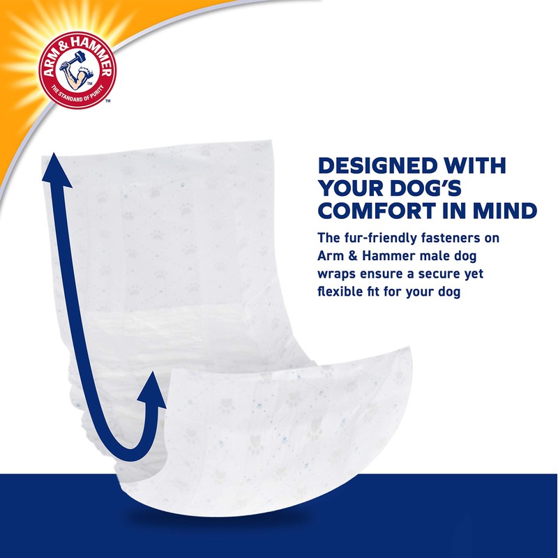 Arm & Hammer For Pets Male Dog Wraps, Size Small