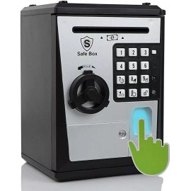 LIKE Mini ATM Savings Bank, Electronic Voice Piggy Bank, Kids Safe Box - Silver