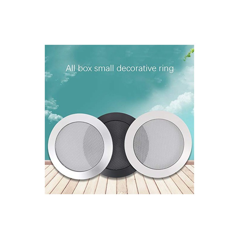 Ceiling Speaker Grille, 4-Inch Ceiling Embedded Audio Speaker Grille(Silver)