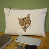 'Ginger Tabby Cat with Green Eyes' Canvas Clutch Bag/Accessory Case
