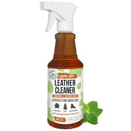 Mighty Mint Leather Cleaner and Conditioner, Plant-Based, Hydrating Spray to Clean and Protect Leather Items, Natural Peppermint Scent, 16oz
