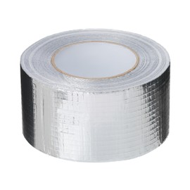PROFIVENT.DE PROFIVENT.DE VERST?RKTES ALUMINIUMBAND Hitzebest?ndiges Wasserdichtes Alu Klebeband zum Reparieren von Metalloberfl?chen Dampfsperre Klebeband netzverst?rkt Belftung Isolierung (48mm/45m)